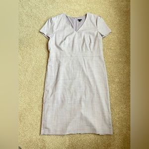 Ann Taylor size 16, lavender sheath dress with short sleeves.